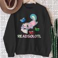 Readsolotl Axolotls Funny Kids Reading Fish Books Lizard Sweatshirt Gifts for Old Women