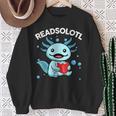 Readsolotl Cute Axolotl Read Book Ambystoma Mexicanum Kids Sweatshirt Gifts for Old Women
