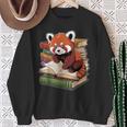 Red Panda Reading Book Animal Bookworm Sweatshirt Gifts for Old Women