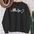 Red Panda Reading Book Heartbeat Sweatshirt Gifts for Old Women