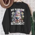Retired Teacher Gnome Reading A Book Retirement Plan Sweatshirt Gifts for Old Women