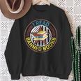 Retro American Flag I Read Banned Books Women Men Sweatshirt Gifts for Old Women