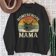 Retro Floral Homeschool Mama Wildflower Book Stack Aesthetic Sweatshirt Gifts for Old Women