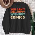 Retro Graphic Novels Superheroes Art Vintage Comic Books Sweatshirt Gifts for Old Women