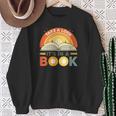 Retro Open Book Rainbow Reading Graphic Sweatshirt Gifts for Old Women