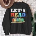 Retro Reading Teacher Book Lover Let's Read Sweatshirt Gifts for Old Women