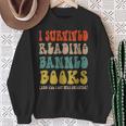 Retro I Survived Reading Banned Books And Got Smarter Sweatshirt Gifts for Old Women