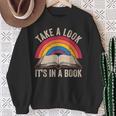 Retro Vintage Rainbow Take a Look It’s In a Book Reading Sweatshirt Gifts for Old Women Retro Vintage Rainbow Take a Look It’s In a Book Reading Sweatshirt Gifts for Old Women