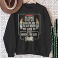 Retro Vintage Reading Reader Book Lover Literature Library Sweatshirt Gifts for Old Women Retro Vintage Reading Reader Book Lover Literature Library Sweatshirt Gifts for Old Women