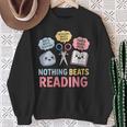 Rock Paper Scissors Nothing Beats Reading Book Lover Sweatshirt Gifts for Old Women
