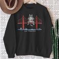 San Francisco Cat Golden Gate Bridge Iced Coffee Book Lover Sweatshirt Gifts for Old Women