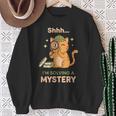Shhh I'm Solving A Mystery Cat Detective Book Lover Sweatshirt Gifts for Old Women