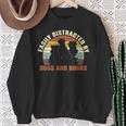 Slightly Distracted From Dogs And Books Retro Vintage Sweatshirt Gifts for Old Women