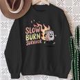 Slow Burns Survivor Book Lover Sweatshirt Gifts for Old Women