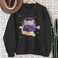 Space Cat Reading Book And Tea Space Cat Sweatshirt Gifts for Old Women