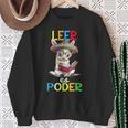 Spanish Reading Book Lover Sloth Maestra Leer Es Poder Sweatshirt Gifts for Old Women