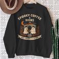 Spooky Coffee & Books Ghost Autumn Reading Sweatshirt Gifts for Old Women