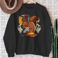 Squirrel Reading Book Cute Forest Animal Sweatshirt Gifts for Old Women Squirrel Reading Book Cute Forest Animal Sweatshirt Gifts for Old Women