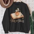Stories Tea And Tales Still Read Childrens Books Reader Sweatshirt Gifts for Old Women