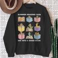 Summer Reading 2026 Unearth A Story Dinosaur Books Readers Sweatshirt Gifts for Old Women