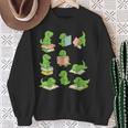 T-Rex Dinosaurs Reading Books Dinosaur Lover Sweatshirt Gifts for Old Women