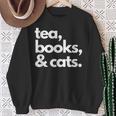 Tea Books And Cats Cat Mom Mum Mama Dad Reading Lover Book Sweatshirt Gifts for Old Women Tea Books And Cats Cat Mom Mum Mama Dad Reading Lover Book Sweatshirt Gifts for Old Women