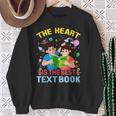 Teacher Heart Text Book For Men Women Sweatshirt Gifts for Old Women Teacher Heart Text Book For Men Women Sweatshirt Gifts for Old Women