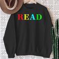 Teacher Reading Read In Color Book Sweatshirt Gifts for Old Women
