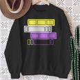 Threadless Grey Sky Chai Nonbinary Pride Book Stack Graphic Sweatshirt Gifts for Old Women