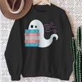 Threadless Grey Sky Chai Trans Book Pride Ghost Graphic Sweatshirt Gifts for Old Women Threadless Grey Sky Chai Trans Book Pride Ghost Graphic Sweatshirt Gifts for Old Women