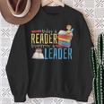 Today A Reader Tomorrow A Leader Book Literature Reading Sweatshirt Gifts for Old Women