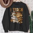 History Month I Teach Melanin Book Black Teacher Sweatshirt Gifts for Old Women