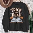 Trick Or Read Reading Book Halloween Pun Sweatshirt Gifts for Old Women