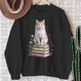 Turkish Van Bookworm Flowers Book Reading Books Sweatshirt Gifts for Old Women