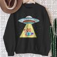 Ufo Abduction Red Panda Reading Book Sweatshirt Gifts for Old Women
