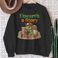 Unearth a Story Summer 2026 Dinosaur Reading Books Dino Sweatshirt Gifts for Old Women
