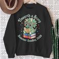 Unearth a Story Summer Reading 2026 Cute Dinosaur Book Lover Sweatshirt Gifts for Old Women
