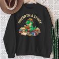 Unearth A Story Summer Reading 2026 Dinosaur Book Floral Sweatshirt Gifts for Old Women Unearth A Story Summer Reading 2026 Dinosaur Book Floral Sweatshirt Gifts for Old Women