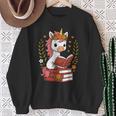 Unicorn Reading Book Graphic Unicorn With Book Floral Sweatshirt Gifts for Old Women Unicorn Reading Book Graphic Unicorn With Book Floral Sweatshirt Gifts for Old Women