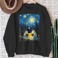 Van Gogh Starry Night Ghost Book Reading Camping Halloween Sweatshirt Gifts for Old Women Van Gogh Starry Night Ghost Book Reading Camping Halloween Sweatshirt Gifts for Old Women