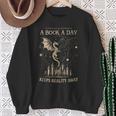 Vintage A Book a Day Keeps Reality Away Spicy Book Readers Sweatshirt Gifts for Old Women