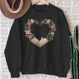 Vintage Book Lover Valentine Heart Sweatshirt Gifts for Old Women