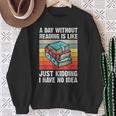 Vintage Book Reading Teacher Read Books Nerd Reader Sweatshirt Gifts for Old Women