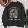 Vintage Dragons & Books Dark Academia Librarian Sweatshirt Gifts for Old Women