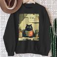 Vintage Japanese Cat Book Lovers Librarian Cat Dad Teacher Sweatshirt Gifts for Old Women Vintage Japanese Cat Book Lovers Librarian Cat Dad Teacher Sweatshirt Gifts for Old Women
