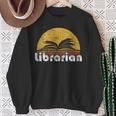 Vintage Reading Book Librarian Retro Sunset Sweatshirt Gifts for Old Women