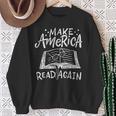 Vintage Reading Reader Read Bibliomane Library Book Sweatshirt Gifts for Old Women