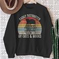 Vintage Retro Easily Distracted By Cats And Books Cat Sweatshirt Gifts for Old Women