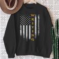 Vintage USA American Flag Writing Book Write Writer Women Kids Men Sweatshirt Gifts for Old Women