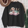 Watercolor Lizzard Reading Book Cute Kids Sweatshirt Gifts for Old Women Watercolor Lizzard Reading Book Cute Kids Sweatshirt Gifts for Old Women